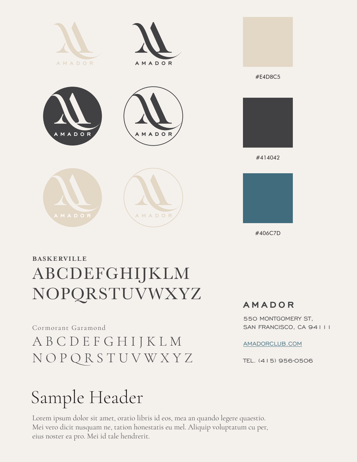 Amador Club Brand Guidelines